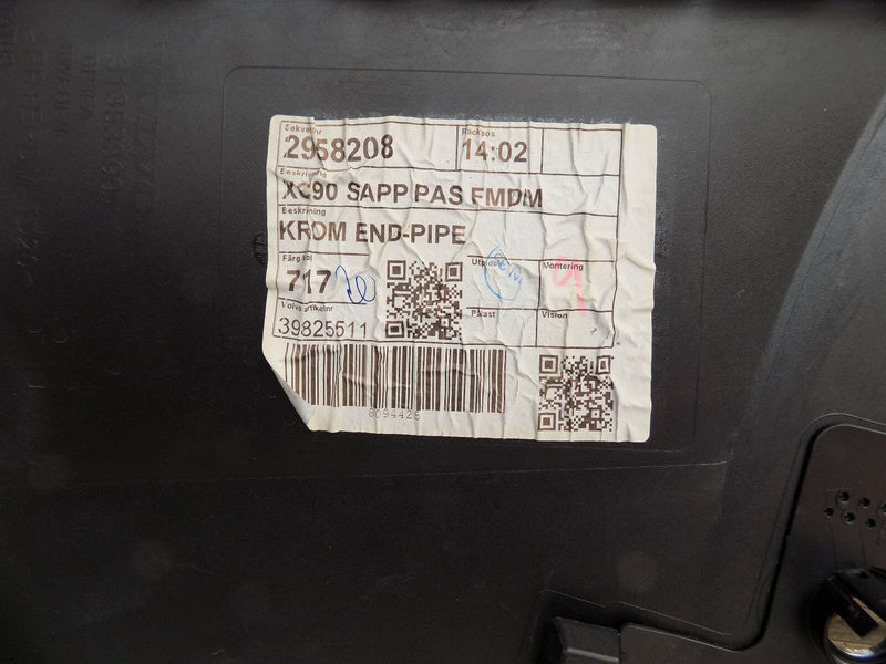 VOLVO XC90 II 2014-2017 BLACK REAR BUMPER GENUINE UPPER PART 31353390 (A0309)