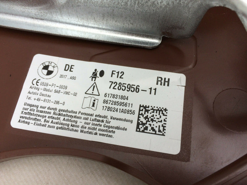 BMW 6 SERIES F12 CABRIO RIGHT SEAT AIR BAG SIDE AIRBAG GENUINE 86 7285956-11
