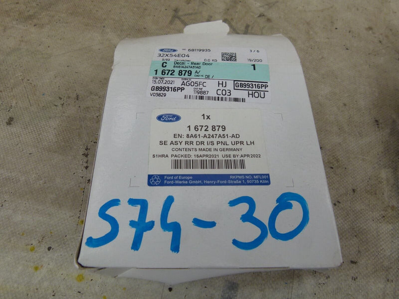 FORD FIESTA MK7 2008-12 REAR DOOR FRAME MOLDING TAPE GENUINE 1672879