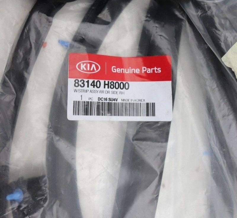 KIA RIO 2018 REAR RIGHT DOOR SEAL RUBBER GASKET 83140H8000 /B01-44