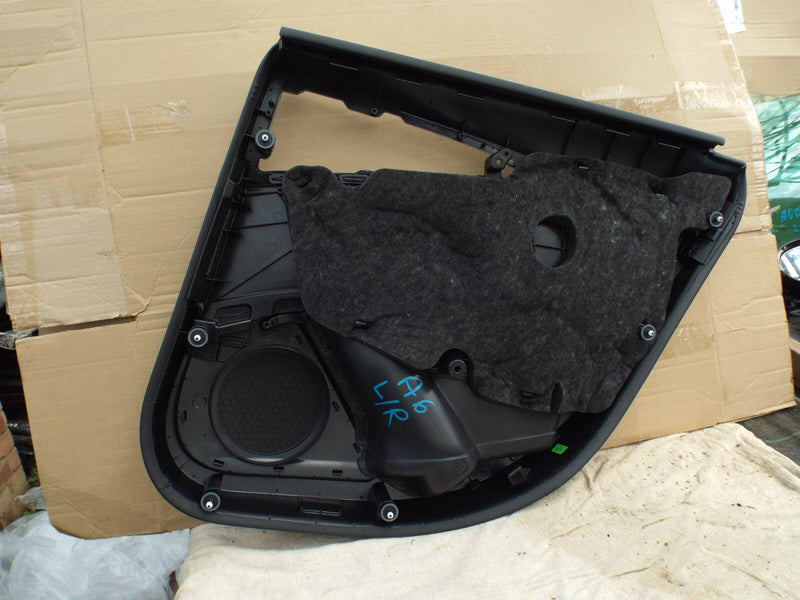 Audi A6 C7 11-14 Saloon Rear Door Card Black Leather Left Passenger Side N/S