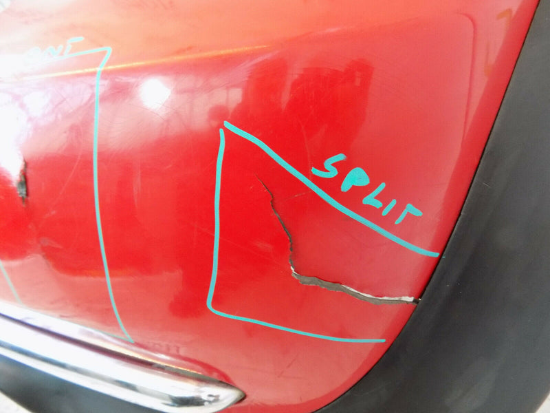 MINI HATCH R52 CONVERTIBLE 2005-2008 RED REAR BUMPER GENUINE CABRIO PDC