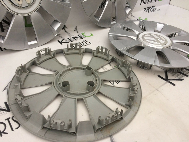 VW UP 2011-2017 FOX GENUINE CAPS 4x WHEEL TRIMS 14' CAP COVERS 1S0601147G