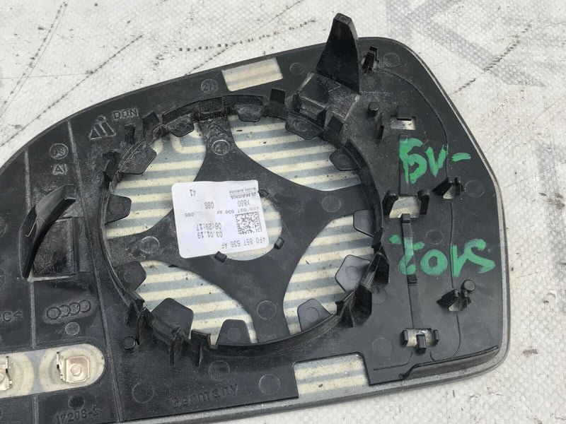 AUDI A6 4F FACELIFT 2008-11 RIGHT WING MIRROR GLASS GENUINE 4F0857536