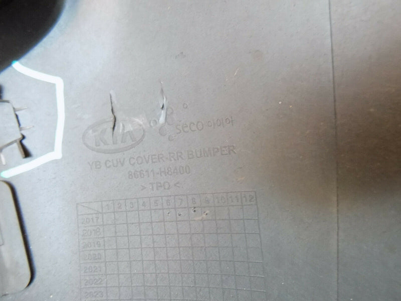 KIA STONIC 2017-2019 GREY REAR BUMPER GENUINE PDC 86612-H8400