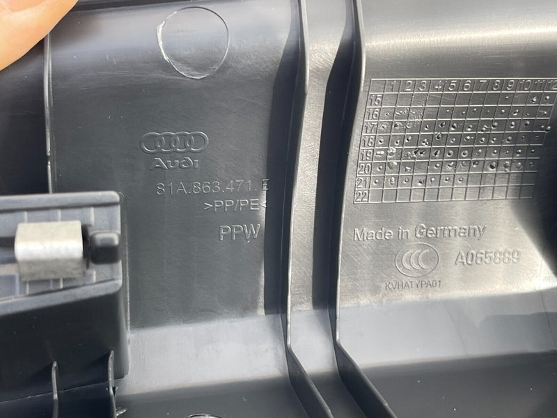 AUDI Q2 2017-ON REAR TRUNK LOCK TRIM COVER 81A863471E