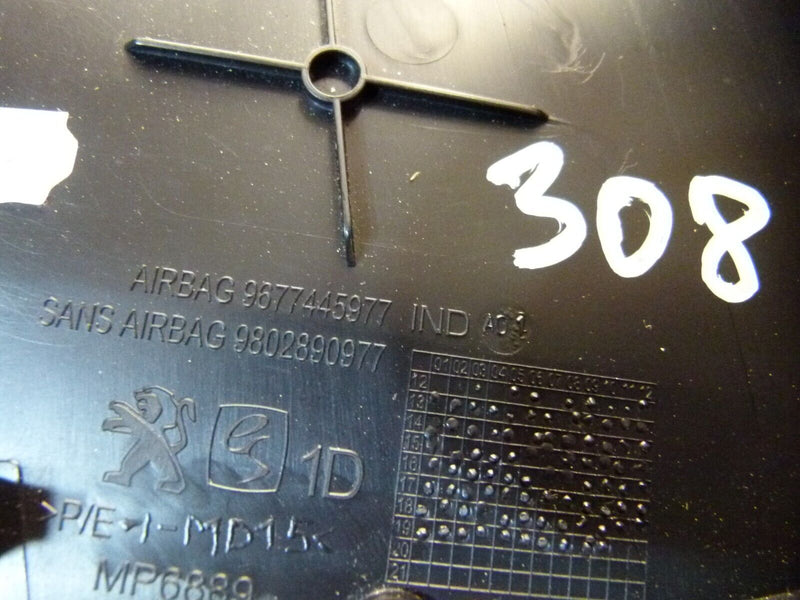 PEUGEOT 308 SW ESTATE 2017-21 RIGHT SIDE UPPER B-PILLAR TRIM 9802890977