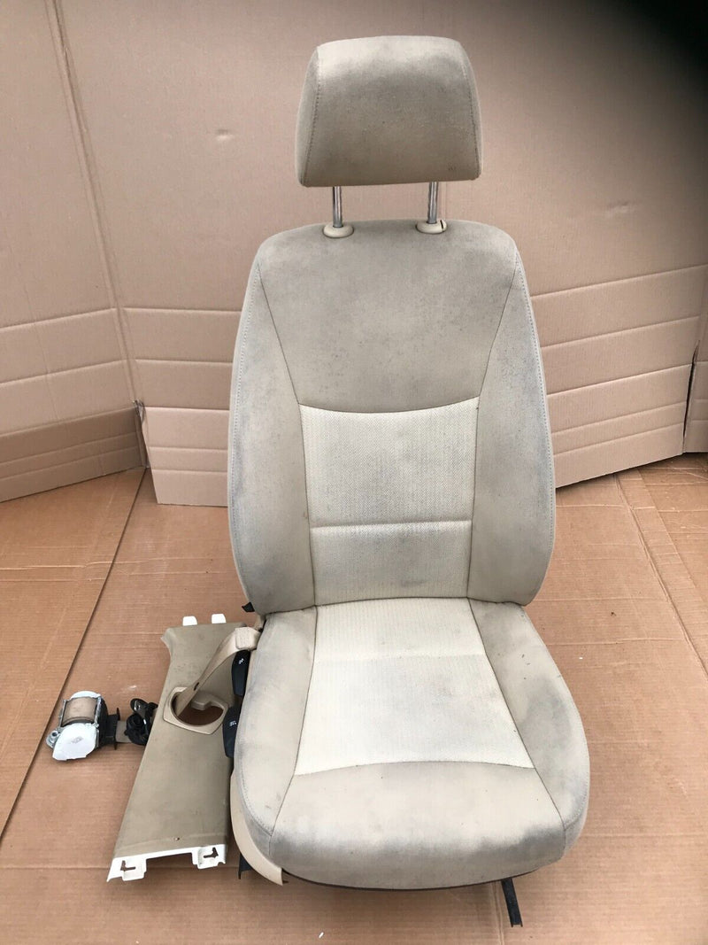 BMW E90 E91 GENUINE FRONT SEAT RIGHT DRIVER SIDE & SEATBELT CREAM COLOUR !!
