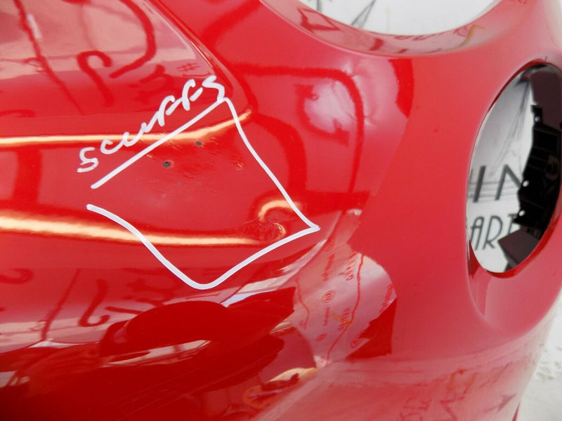 FIAT 500 SPORT 2016-ON FACELIFT FRONT BUMPER RED BADGE TRIM 735619571