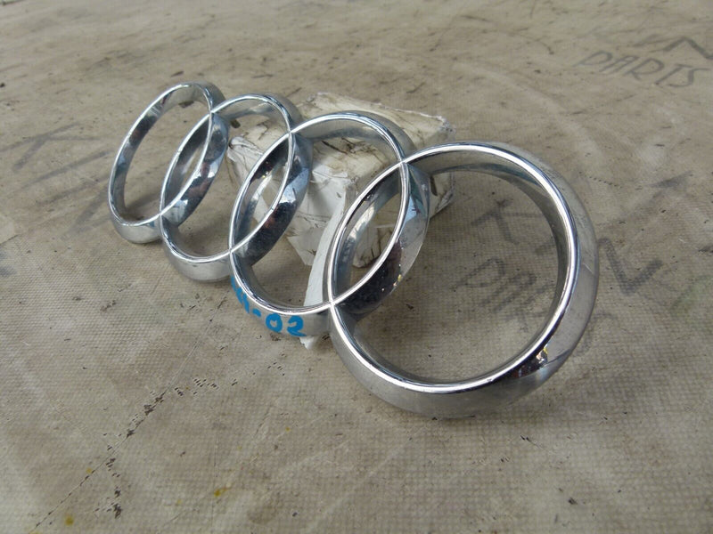 AUDI CHROME EMBLEM RINGS LOGO GENUINE
