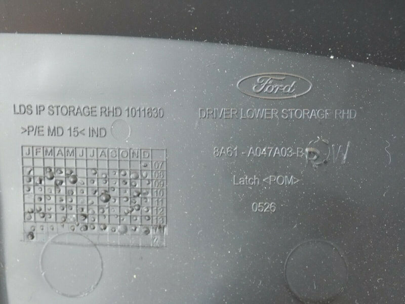 FORD FIESTA MK7 ST FACELIFT DRIVER'S LOWER STORAGE COMPARTMENT 8A61A047A03B