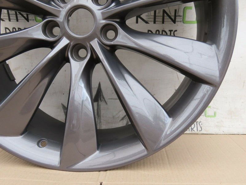 GENUINE TESLA MODEL S 21" INCH 9J 40MM TURBINE ALLOY WHEEL GREY 1017337
