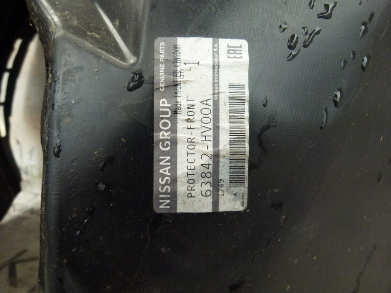 NISSAN QASHQAI 2013-17 FRONT RIGHT WHEEL MUD GUARD GENUINE 63842HV00A