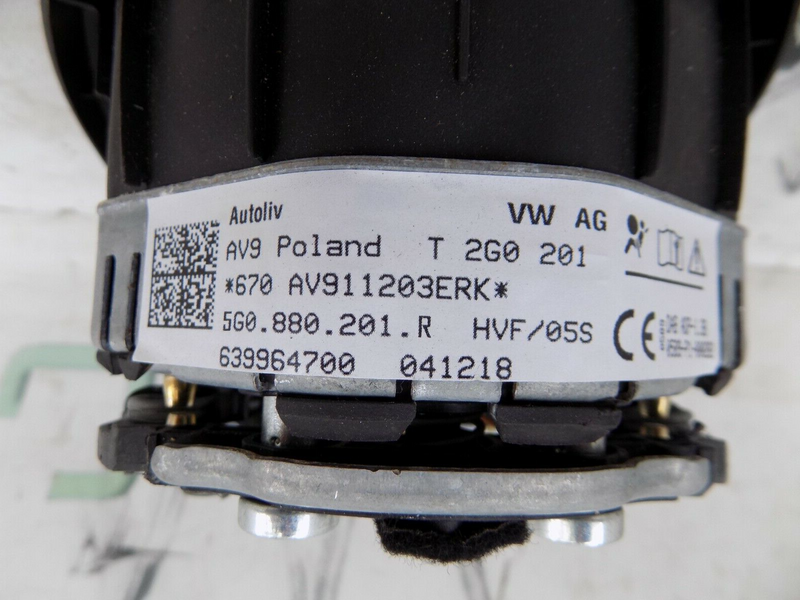 VW GOLF VII MK7 5G *5x WIRES MULTI. AIRBAG STEERING WHEEL DRIVER SIDE 5G0880201R