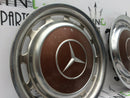 MERCEDES W107 W116 W114 W115 W123- 4x CHROME WHEEL TRIMS CAP COVER GENUINE 14"