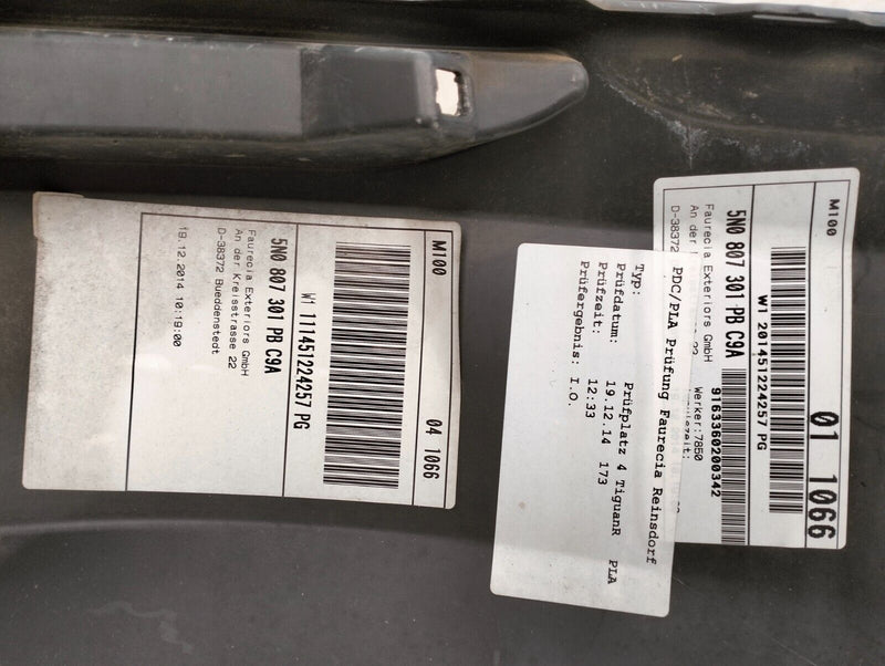 VW TIGUAN 2007-2011 REAR BUMPER LOWER SECTION PDC GENUINE 5N0807521