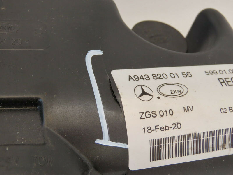 MERCEDES ACTROS 2003-2012 FRONT RIGHT FOG LIGHT LAMP DAMAGE A9438200156