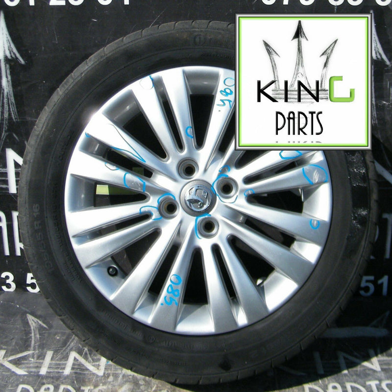 OPEL VAUXHALL CORSA D GENUINE ALLOY WHEEL TYRE 195/55 16" OP058 6Jx16 TS40(085)