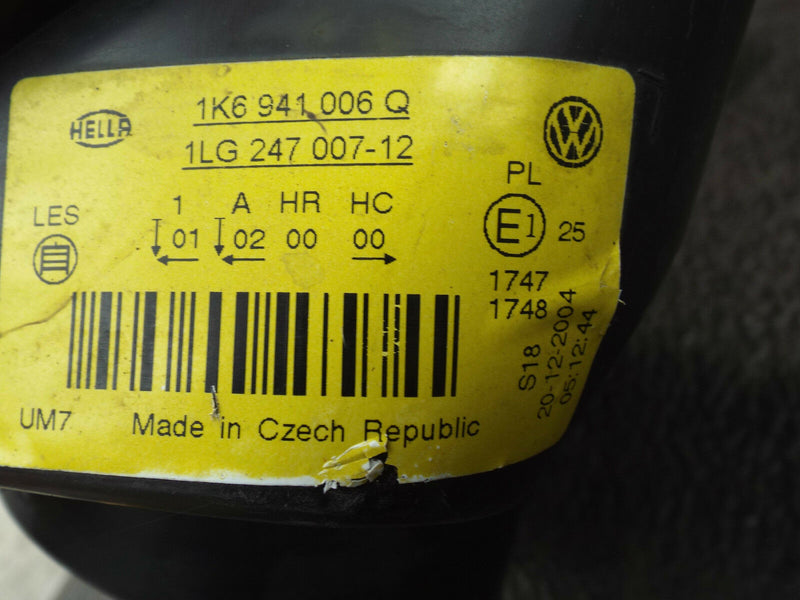 VW GOLF V MK5 04-09 HEADLAMP HEADLIGHT RIGHT DRIVER SIDE O/S (742)