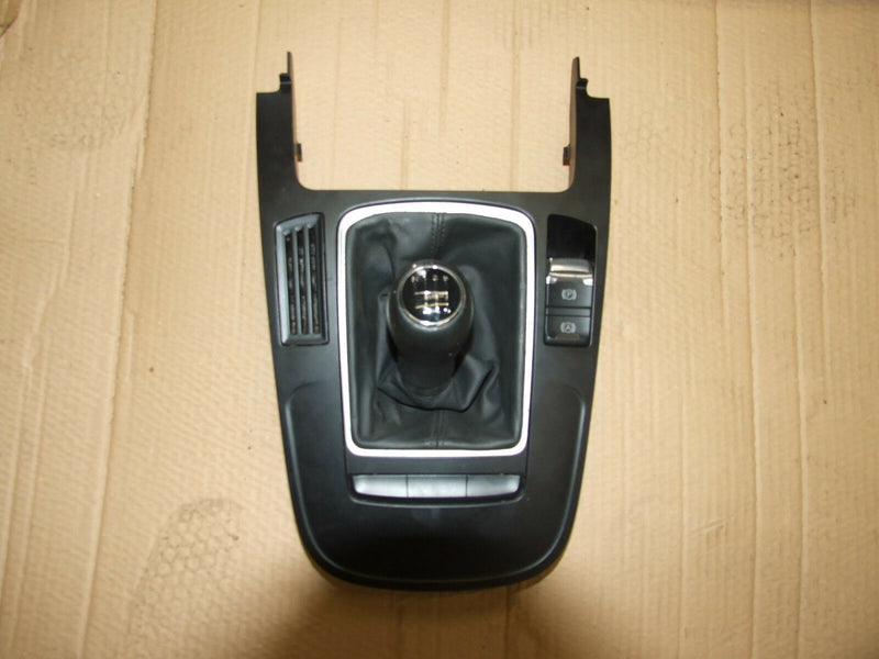 Audi A4 B8 2008-2012  Gearstick Knob Manual Black Leather Gaiter Genuine